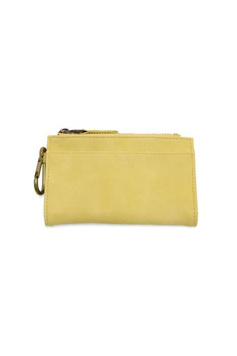 Joy Susan Pastel Yellow Bobbie Bifold Wallet with Carabiner