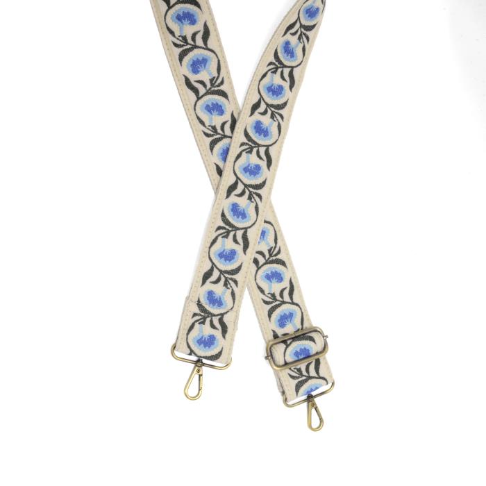 Joy Susan 2 inch Trumpet Flower Guitar Strap