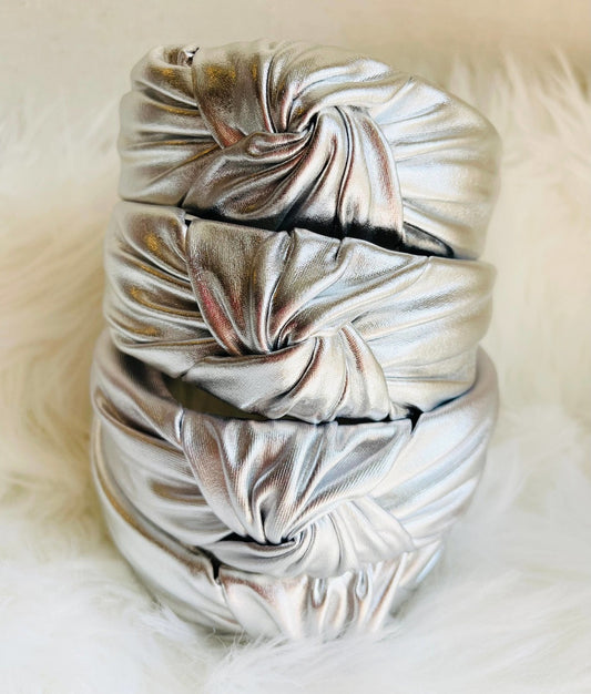Sandy + Rizzo - Silver Metallic Headband