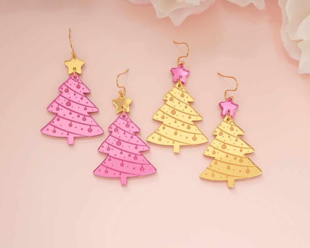 Momenti di Vita - Christmas Tree Holiday Acrylic Earring Dangles
