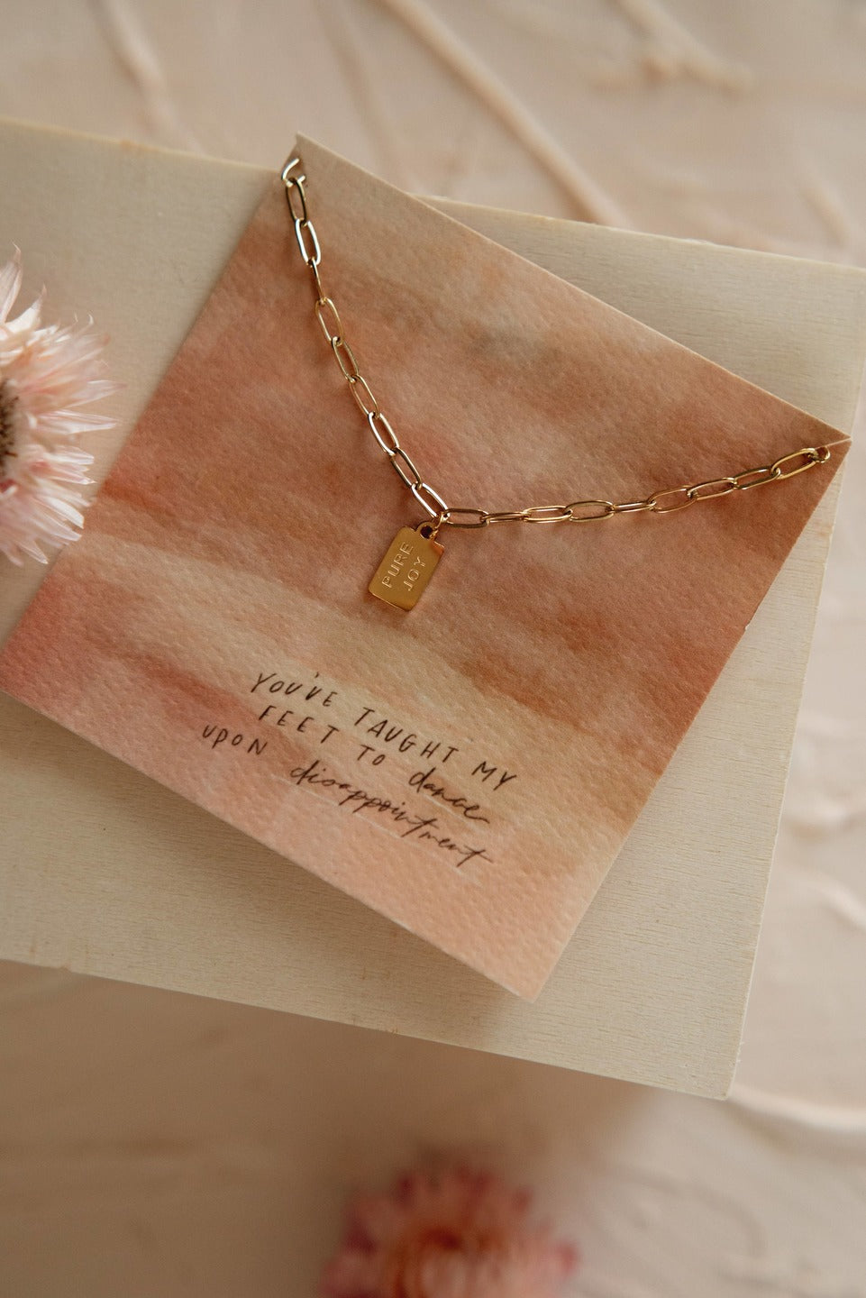 Dear Heart - Pure Joy Mini Tag Necklace | Christian Jewelry