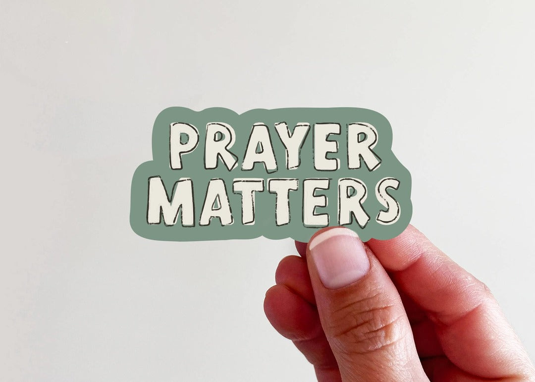 Kingfolk Co - Prayer Matters Vinyl Laptop Bottle Sticker