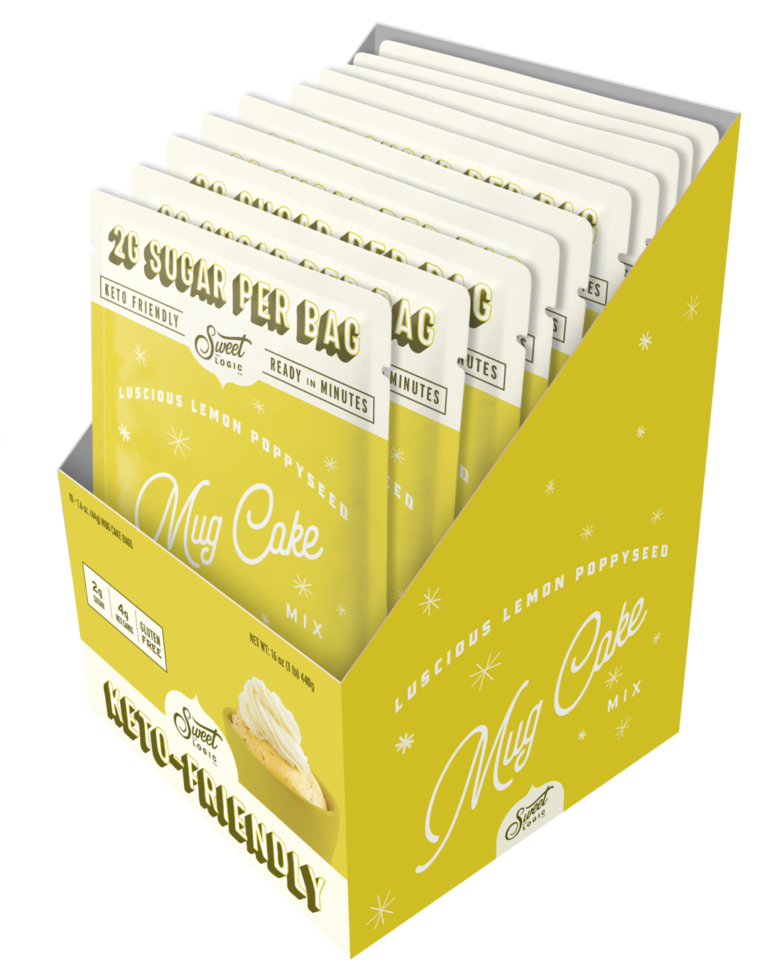 Sweet Logic - Lemon Poppy Seed Mug Cake (10-Pack) - Retail Box