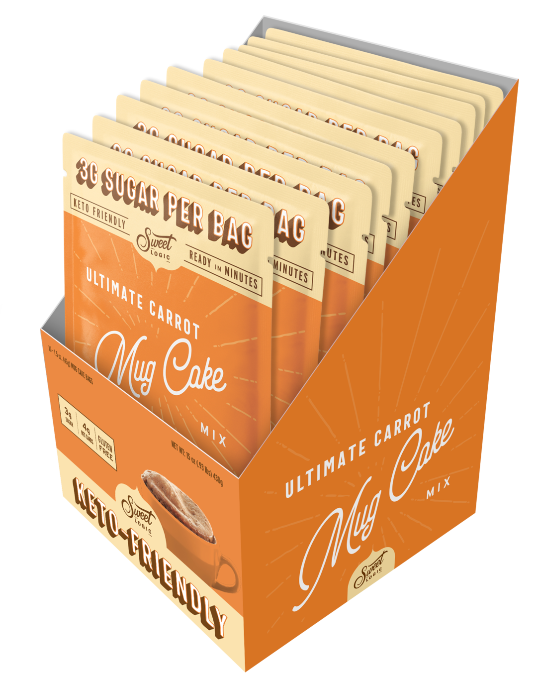 Sweet Logic - Carrot Cake Keto Mug Cake (10-Pack) - Retail Box