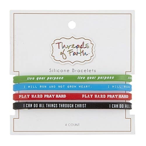 Faithworks by Creative Brands - Silicone Bracelet Live 4pk