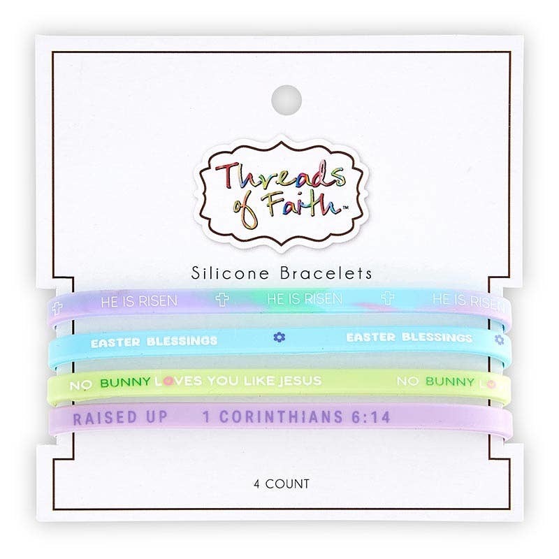 Faithworks by Creative Brands - Silicone Bracelet - Easter - 4pc