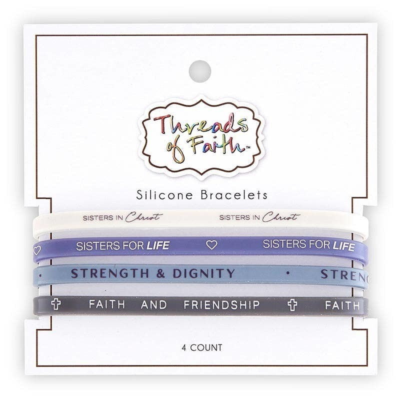 Faithworks by Creative Brands - Silicone Bracelet - Sisters In Christ - 4pc