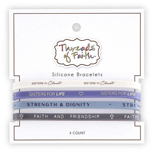 Faithworks by Creative Brands - Silicone Bracelet - Sisters In Christ - 4pc