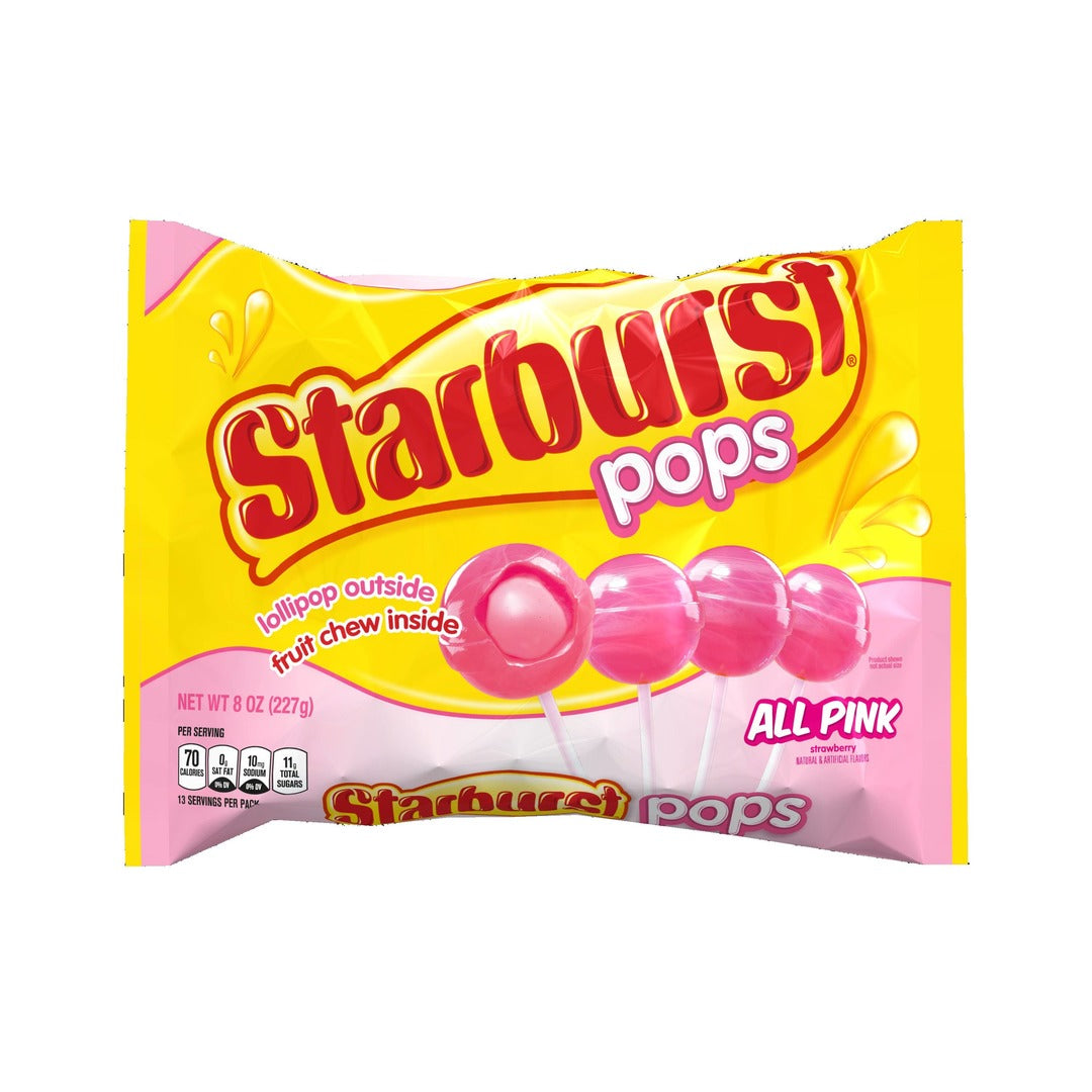 Grandpa Joe's Candy Shop - Starburst Pops ALL PINK, 8oz Bag