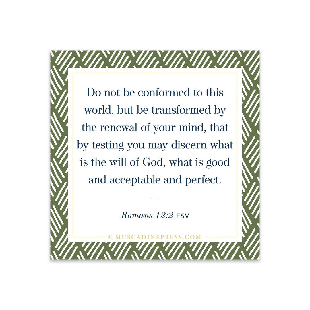 Muscadine Press - Scripture Static Cling - Be Transformed