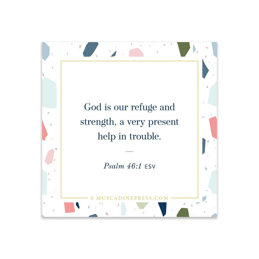 Muscadine Press - Scripture Static Cling - God Is Our Refuge